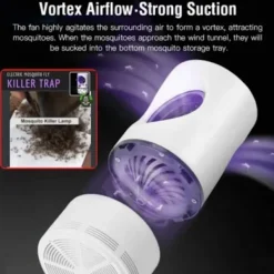 Hot Mygglampa Myggfångare UV Myggdödare Insektfångare USB vit