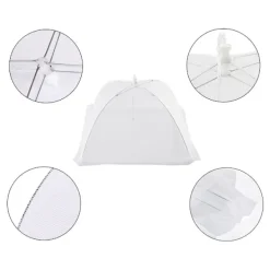 Mobil o Teknik Myggnät / Flugnät för matbordet / Uteliv 34x34x20cm Vit