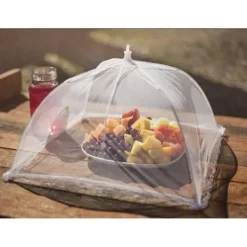 Mobil o Teknik Myggnät / Flugnät för matbordet / Uteliv 34x34x20cm Vit