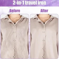 Discount NA/Mini Resestrykjärn med Ånga och Vattentank, Liten Portabel Strykjärn för Kläder, Handhållen, Lättviktig och Snabb Uppvärmning