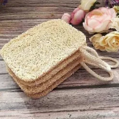 ECORP Naturlig Loofah Svamp Diskborste 6-pack Set för Köksrengöring Miljövänlig