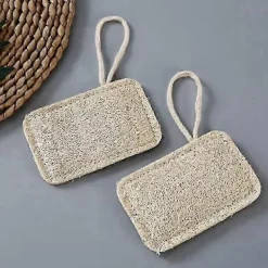 ECORP Naturlig Loofah Svamp Diskborste 6-pack Set för Köksrengöring Miljövänlig
