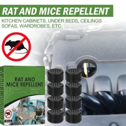 New Naturligt avskräckande medel för råttor och möss, säkra gnagareavvisare med stark lukt för bilmotor, skåp, garage, musavvisande medel för inomhus- och utomhusbruk | Fyndiq 4 Box-32pcs