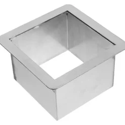 Online Nedfällbar sopnedkast rostfritt stål fyrkantig inbyggd bänkskiva avfall sopnedkast genomföring 16.00X16.00X10.30CM Silver