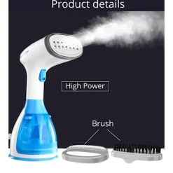 Outlet Ångare för kläder, 1100W 15s Snabb Uppvärmning Bärbar Handhållen Klädångare, Tygrynkborttagare Klädångare med Smart LCD,