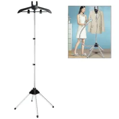 Hot Ångkokarstativ - Fällbart teleskopiskt klädångarstativ, Hängare för ångande kläder, Ångställ för kläder grey