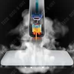 New TECH DISCOUNT Ångmopp - TD® - Elektrisk rengörare - Sterilisering - Hög temperatur - 301-500 ml