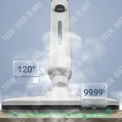 New TECH DISCOUNT Ångmopp - TD® - Elektrisk rengörare - Sterilisering - Hög temperatur - 301-500 ml