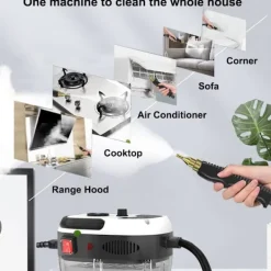 Discount Ångrengörare för hemmabruk, handhållen ångare för rengöring, 2500W (Brittiska bestämmelser)