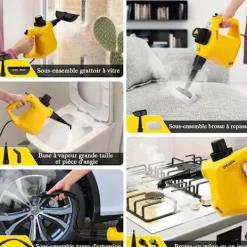 Online Ångrengörare Multifunktionell 1000W Hög Temperatur Lämplig För Köksavfettning Och Bilrengöring Gul