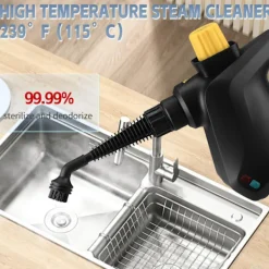 Outlet Ångrengörare Multifunktionell 1000W Hög Temperatur Lämplig För Köksavfettning Och Bilrengöring Svart