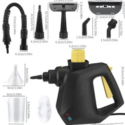 Outlet Ångrengörare Multifunktionell 1000W Hög Temperatur Lämplig För Köksavfettning Och Bilrengöring Svart