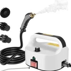 Clearance Ångrengörare Multifunktionell Högtryck 6-Hastighetsjustering Lämplig För Kök Och Bil Dekontaminering Svart
