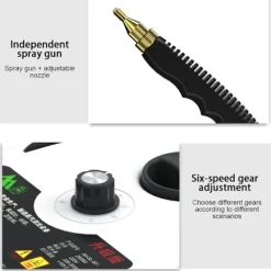 Clearance Ångrengörare Multifunktionell Högtryck 6-Hastighetsjustering Lämplig För Kök Och Bil Dekontaminering Svart