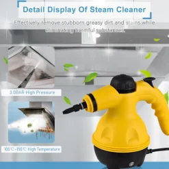 Hot Ångrengörare Multifunktionell 1000W Högt Tryck Lämplig För Avfettning i Kök och Biltvätt