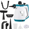 Online Ångrengörare, trycksatt handhållen för flera ytor med 9 tillbehör