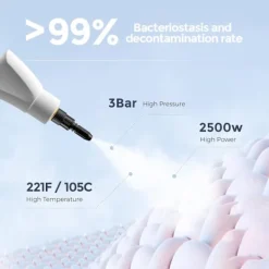 Sale Ångrengörare, Uppgraderad 2500W Handhållen Ångrengörare, Högtryckstång för Rengöring, Bärbar Ångrengörare för