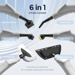 Clearance Ångrengörare, Uppgraderad 2500W Handhållen Ångrengörare, Högtryckstång för Rengöring, Bärbar Ångrengörare för{KDO}