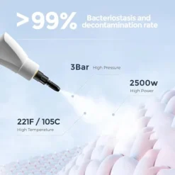 Sale Ångrengörare, Uppgraderad 2500W Handhållen Ångrengörare, Högtryckstvätt för Rengöring, Bärbar Ångrengörare för,A