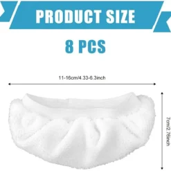 Ångrengöringsdukar - Universal Mikrofiberdukset - Ersättningsdukar för Ångrengörare - 8-pack - Vit