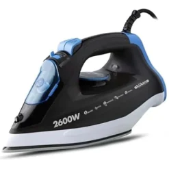 Clearance KUKEN Ångstrykjärn - - Modell 2600 W - Sula i rostfritt stål - Ångutsläpp 140 g/min - Vattentank 320 ml Flerfärgad Svart