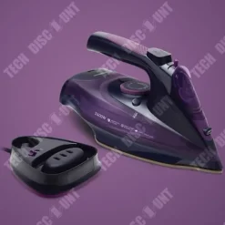 Online TECH DISCOUNT Ångstrykjärn - TD® - Fem inställningar - Nano-keramisk platta - Trådlös och med sladd - Lätt att rengöra