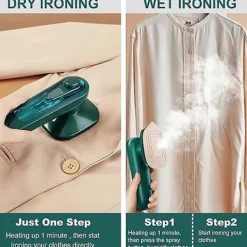 Ångstrykjärn för kläder, Handhållen klädångare Snabb uppvärmning, Bärbar tygångstrykjärn Tygveck