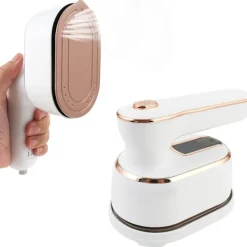 Discount Ångstrykjärn för kläder, Resesteamer för kläder, 1000W Bärbar Handhållen Ångstrykjärn Stöd för Torrt och Vått Strykning 15s Snabb Uppvärmning