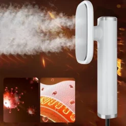 Ångstrykjärn för Kläder Uppgraderad Portabel Mini Steamer, 180° Roterbar Handhållen Ångstrykjärn, Vikbar Reseplaggångare för Tygkläder, Bra för | Fyndiq White