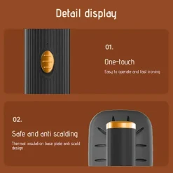 Outlet Ångstrykjärn för kläder Uppgradering Bärbart Mini Strykjärn, 180° Roterbart Handhållet Ångstrykjärn, Vikbart Resestrykjärn för Kläder, Bra för Svart... | Fyndiq