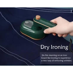 Online Ångstrykjärn: Resestrukjärn, Mini Strykjärn, Snabb Uppvärmning, 50 ML Vattentank, Vått och Torrt för Hemmet och Resor, Grön