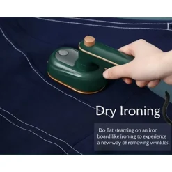 Online Ångstrykjärn: Resestrykjärn, Ministrykjärn, Snabb Uppvärmning, 50 ml Vattentank, Vått och Torrt för Hem och Resa, Grön