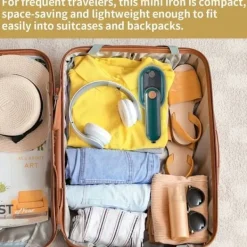 Online Ångstrykjärn: Resestrykjärn, Ministrykjärn, Snabb Uppvärmning, 50 ml Vattentank, Vått och Torrt för Hem och Resa, Grön