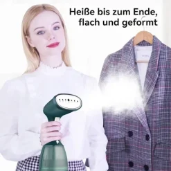 Outlet Ångstrykjärn, steamer med 350 ml vattentank, bärbart resestrykjärn, för resor Dark Green