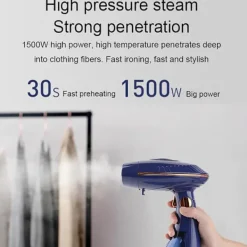 Outlet Ångstrykjärn 1500W Portabelt ångstrykjärn med 168ml vattentank