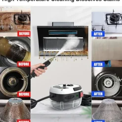 Best BEBETTER Ångtvätt för hemmabruk, handhållen ångare för rengöring, 2500W (Brittiska bestämmelser)