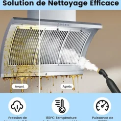 Online COSTWAY Ångtvätt för vägglöss 1600W -180℃-3 Bar-Reservoir 1L-Förvärmning på 15s-Justerbar Intensitet-12 Tillbehör-Vit