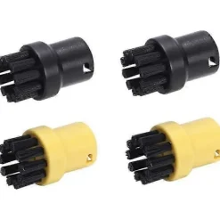 Sale CL Ångtvätt Runda Borstar 2x Svart 2x Gula Mässingsmunstycken