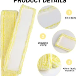 Outlet Ångtvättstillbehör för Kärcher, 3-pack Mikrofiber Rengöringsdukar, kompatibla med Kärcher WV2 WV5