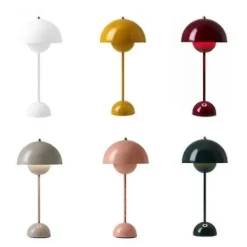 Discount Nordisk uppladdningsbar blomsterbordslampa sänglampa bordslampa svamp sovrumsbordsdekoration sänglampa nattlampor[hk] gul