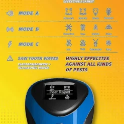 Online Ny 2024 Kraftfull Fladdermusskrämma (med LCD) - Utomhus/inomhus - Elektronisk Ultraljudsskrämma Plug In L - Elektromagnetiska Vågor Repellen [DB]