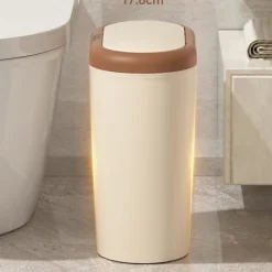 Clearance Ny Automatisk Sensor Soptunna Beröringsfri Smart Soptunna Kök Badrum Vattentät Hink Skräp med