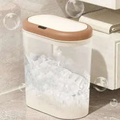 Clearance Ny Automatisk Sensor Soptunna Beröringsfri Smart Soptunna Kök Badrum Vattentät Hink Skräp med