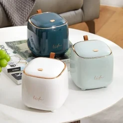 Sale Ny lätt lyxig pressad skrivbords papperskorg dubbla lager soffbord bombskydd liten förvaringslåda 1 slumpmässig färg