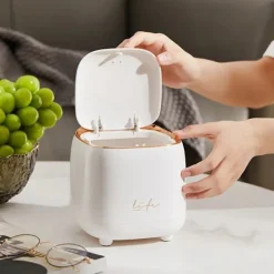 Sale Ny lätt lyxig pressad skrivbords papperskorg dubbla lager soffbord bombskydd liten förvaringslåda 1 slumpmässig färg