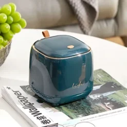 Sale Ny lätt lyxig pressad skrivbords papperskorg dubbla lager soffbord bombskydd liten förvaringslåda 1 slumpmässig färg