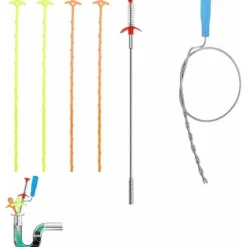 Best TryggHandla Ny 6-pack rengörare för igensatta handfat, igensatt avlopp, hårfångare rengöringsverktyg för att rensa rör i kök, badrum, badkar, toalett.