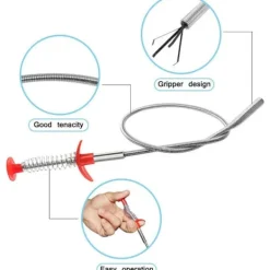 Best TryggHandla Ny 6-pack rengörare för igensatta handfat, igensatt avlopp, hårfångare rengöringsverktyg för att rensa rör i kök, badrum, badkar, toalett.