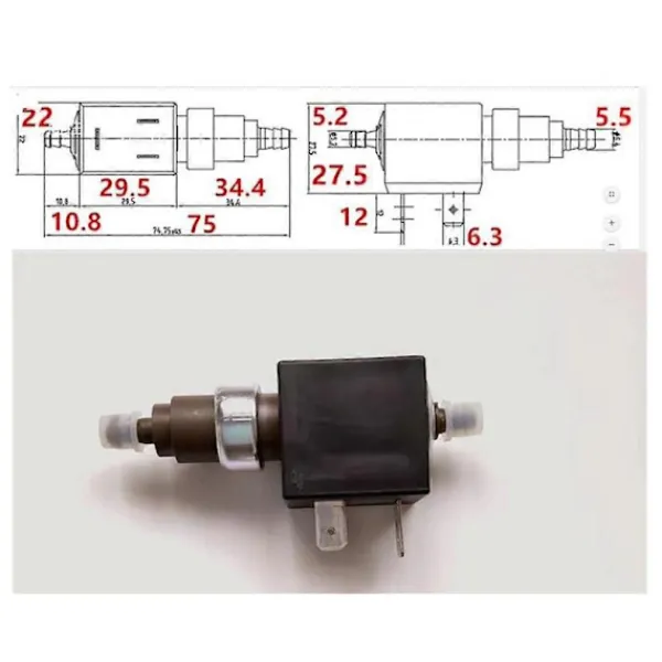 New Ny 220V 19W Elektromagnetisk Pump Kompatibel med Ångmopp Ånga Kompatibel med CEME E15-Perfet