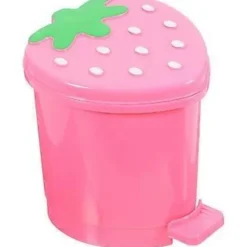 Hot NY-Bedårande Jordgubbsformad Papperskorg Mini Hemmakontor Skräpförvaringsbehållare Skräphållare